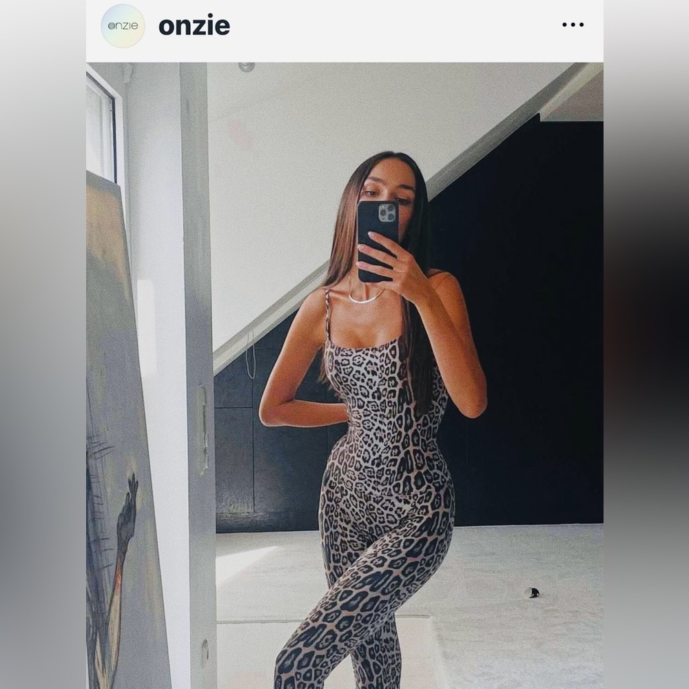 Onzie Long Leopard Leotard